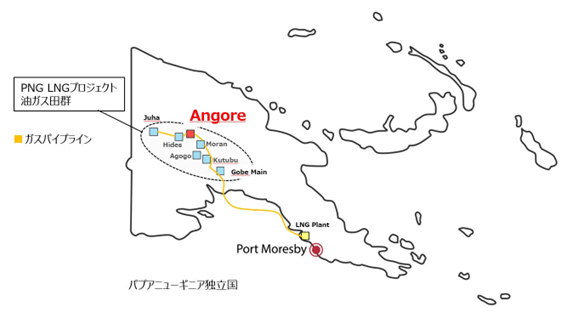 アンゴレガス田位置図